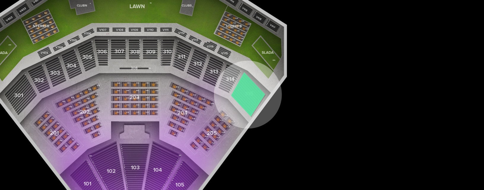 Seat view from Upper