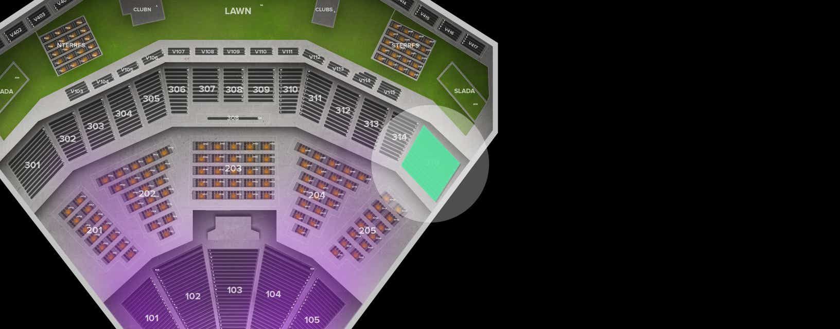 Seat view from Upper