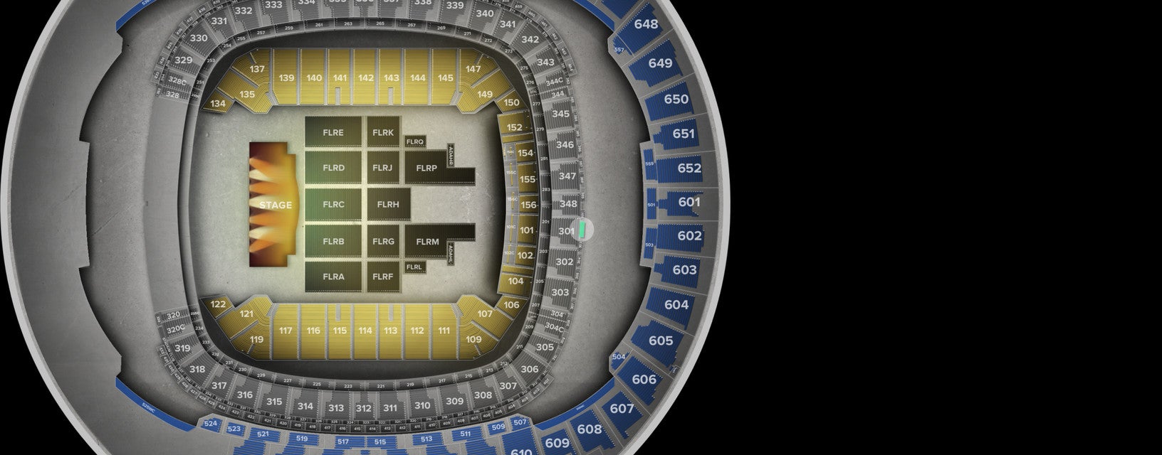 Seat view from Loge