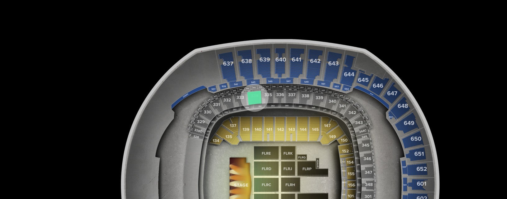 Seat view from Loge