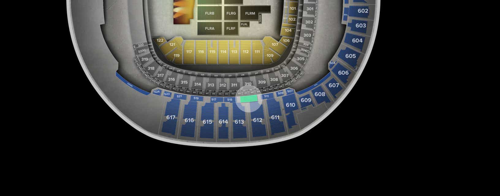 Seat view from Upper Box