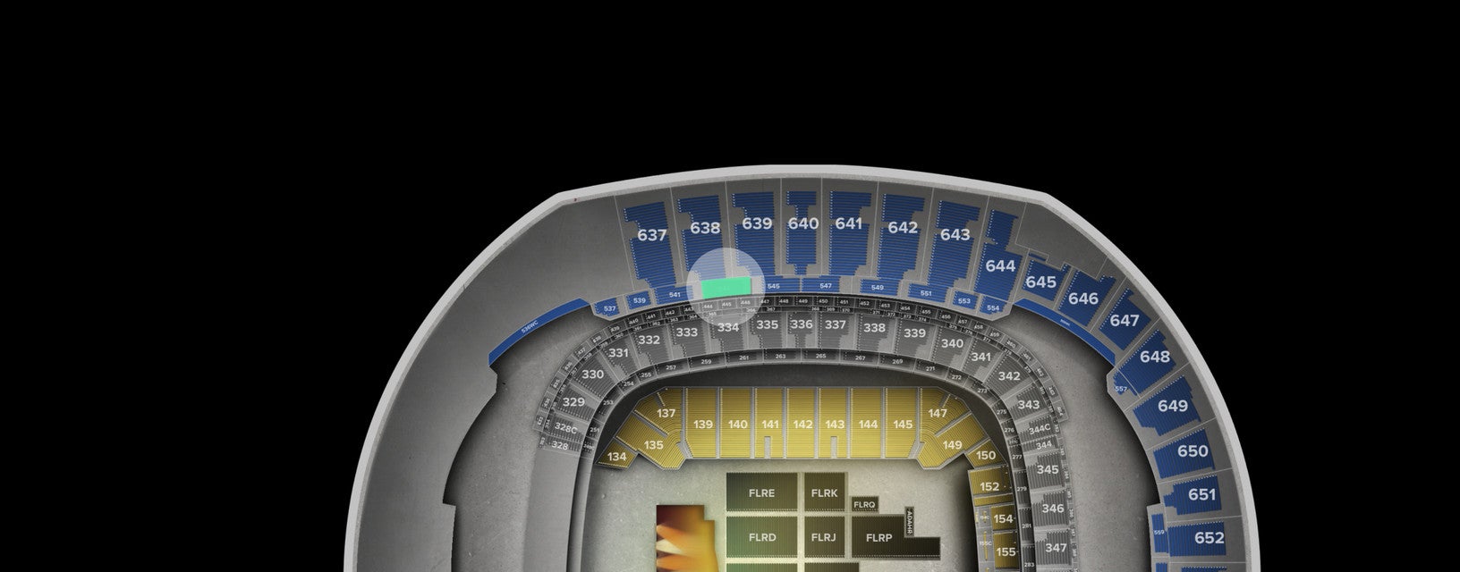 Seat view from Upper Box