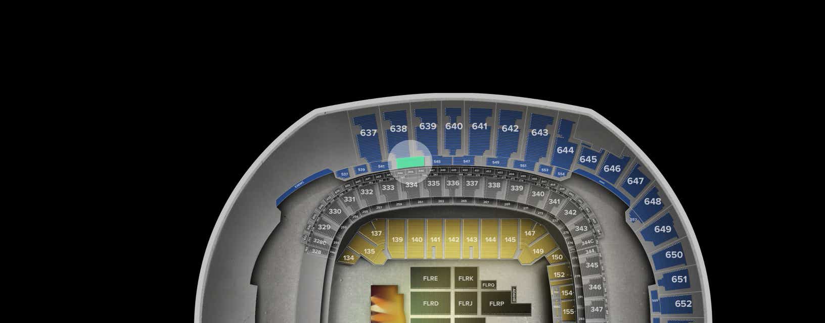Seat view from Upper Box