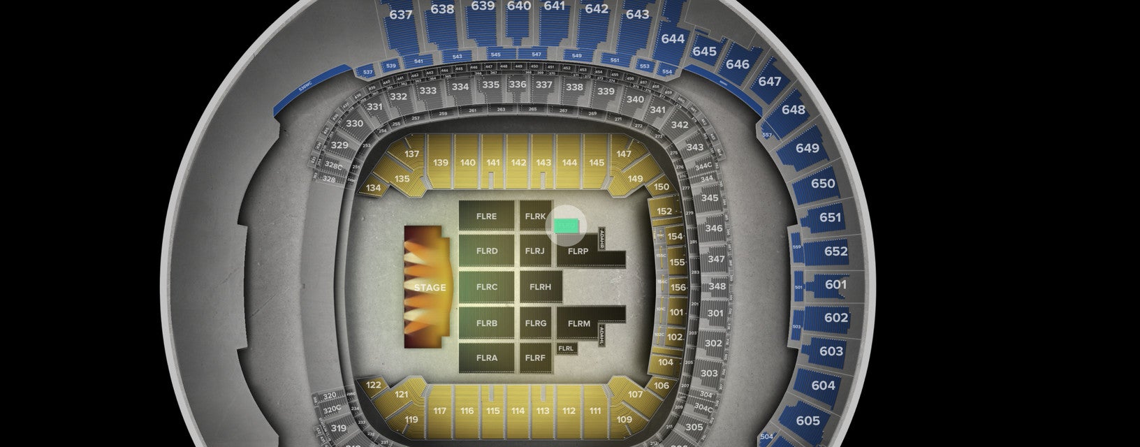 Seat view from Floor