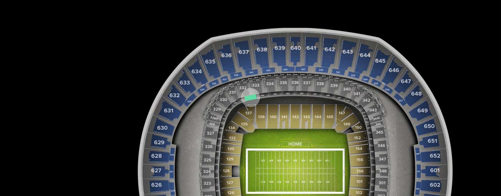 Seat view from Club