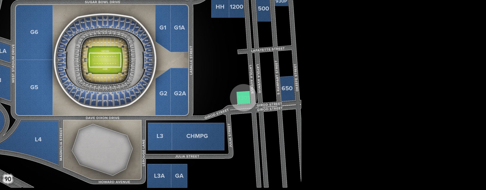 Seat view from 