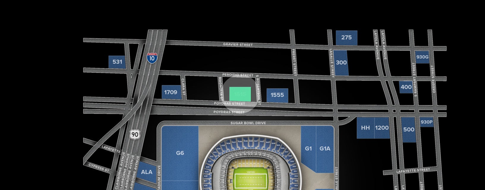 Seat view from 