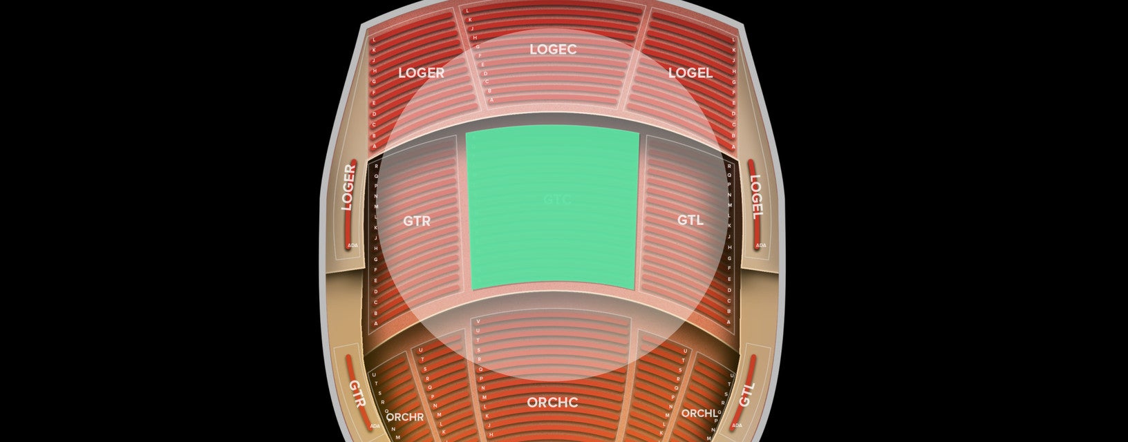 Seat view from Grand Tier Center
