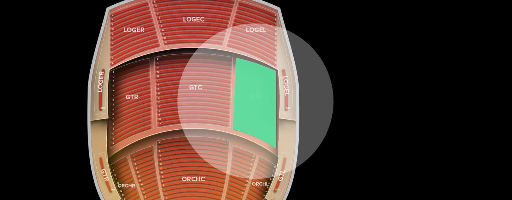 Seat view from Grand Tier Left