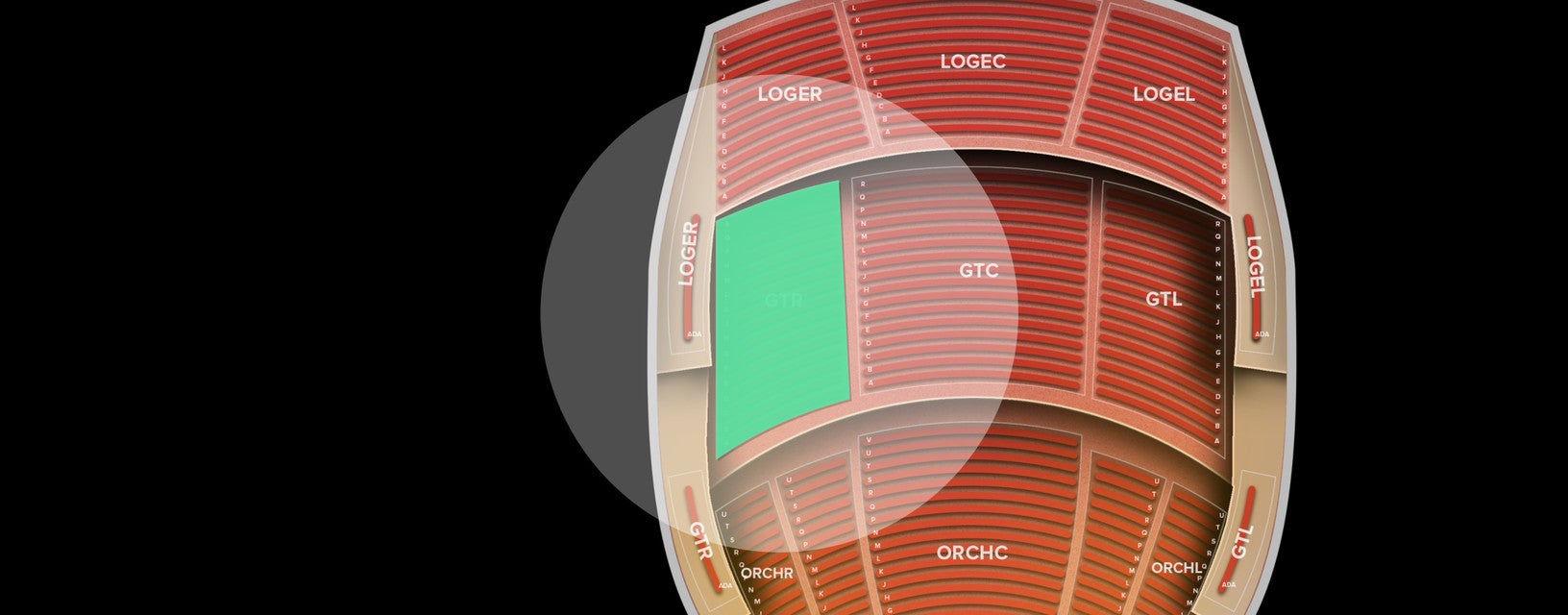 Seat view from Grand Tier Right