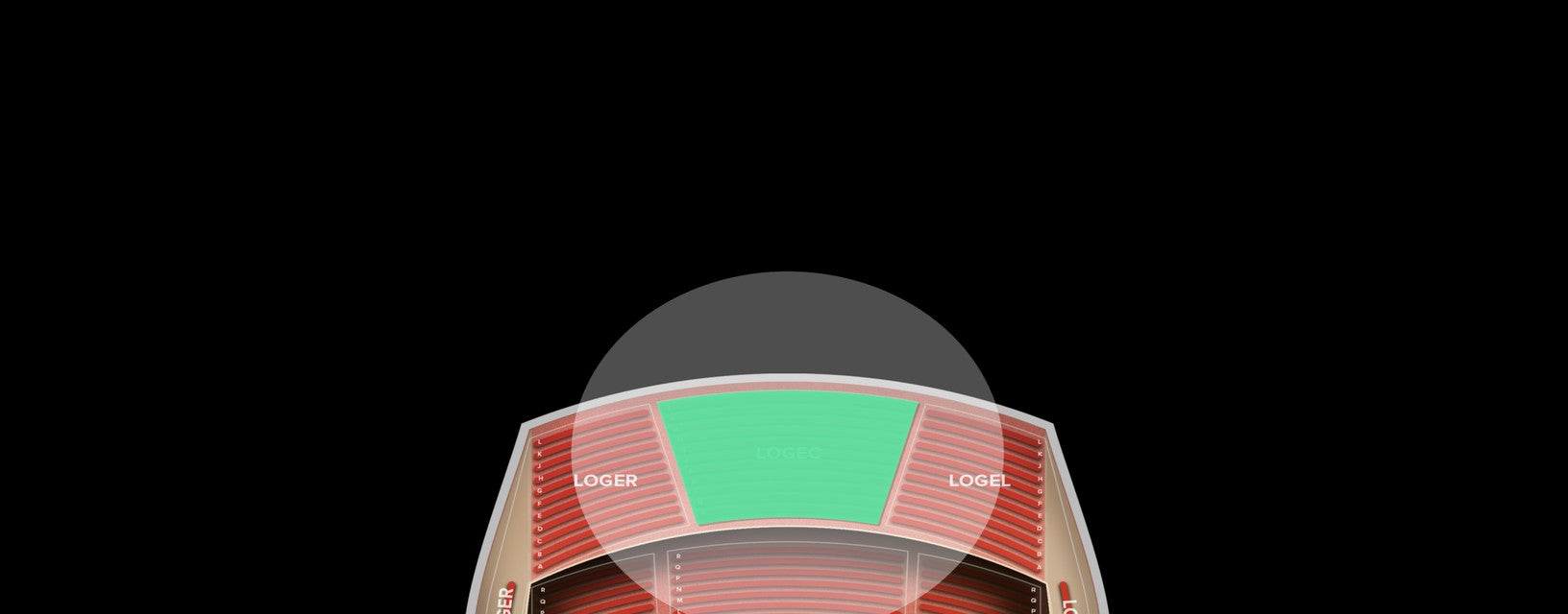 Seat view from Loge Center