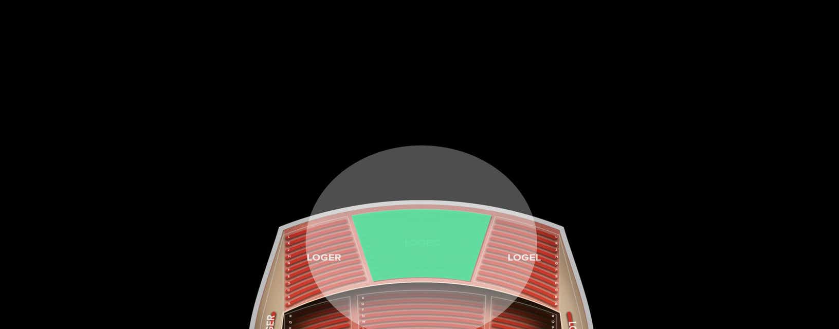 Seat view from Loge Center