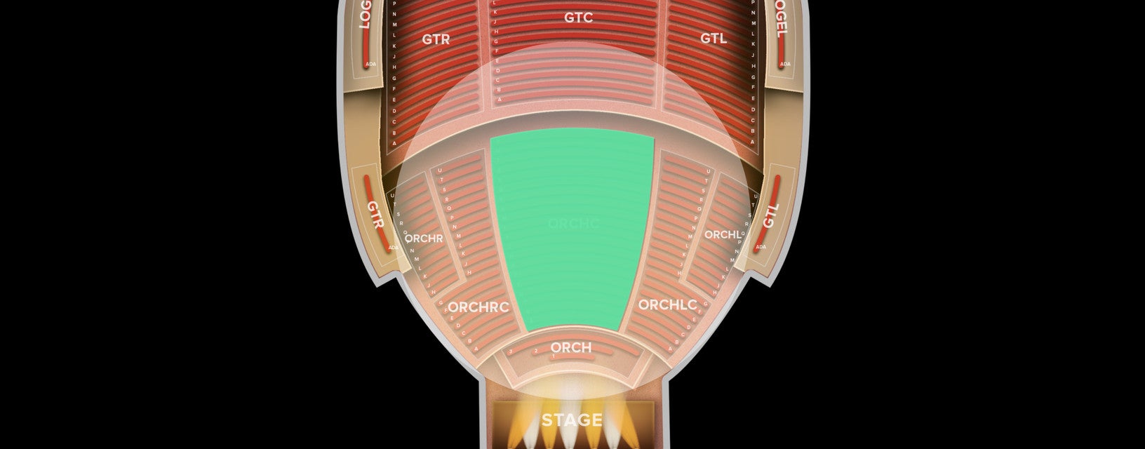 Seat view from 