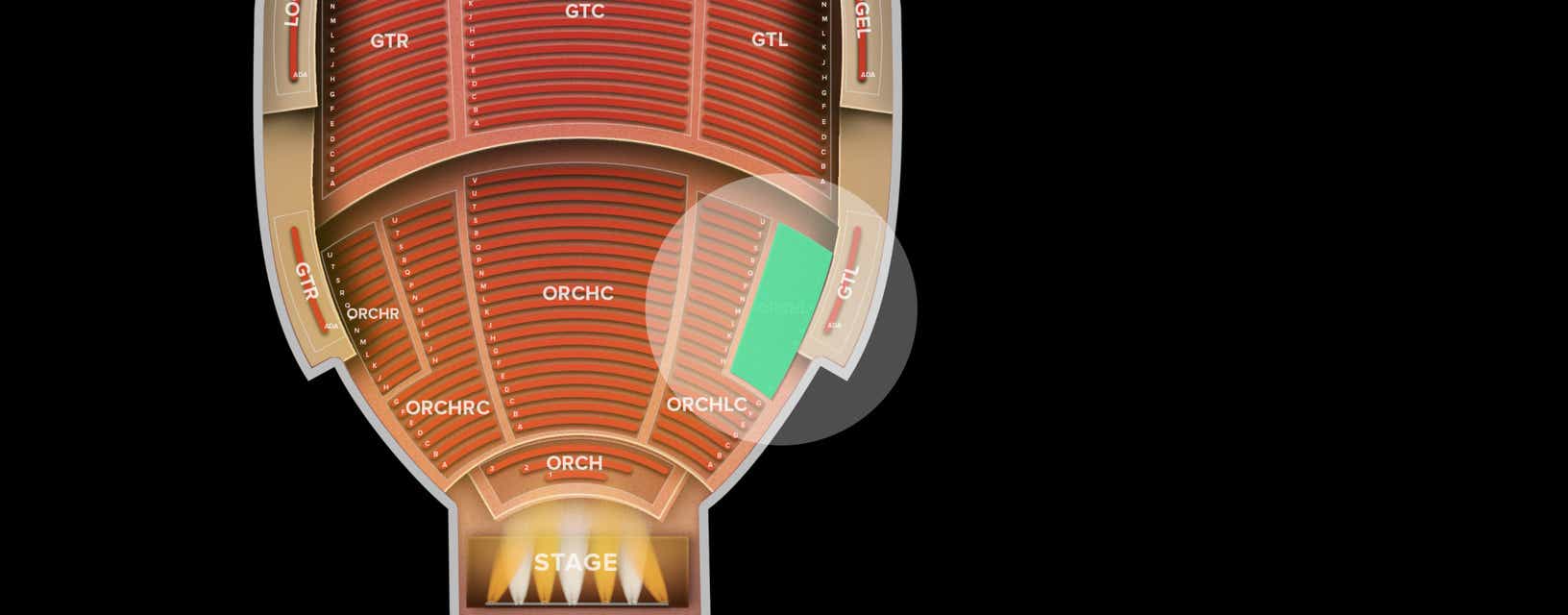 Seat view from Orchestra Left