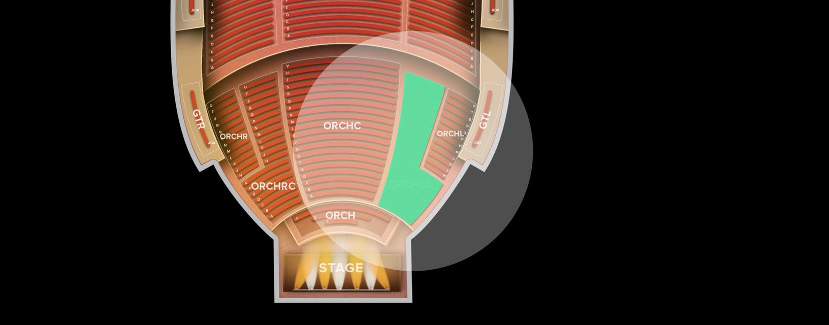 Seat view from Orchestra Left Center