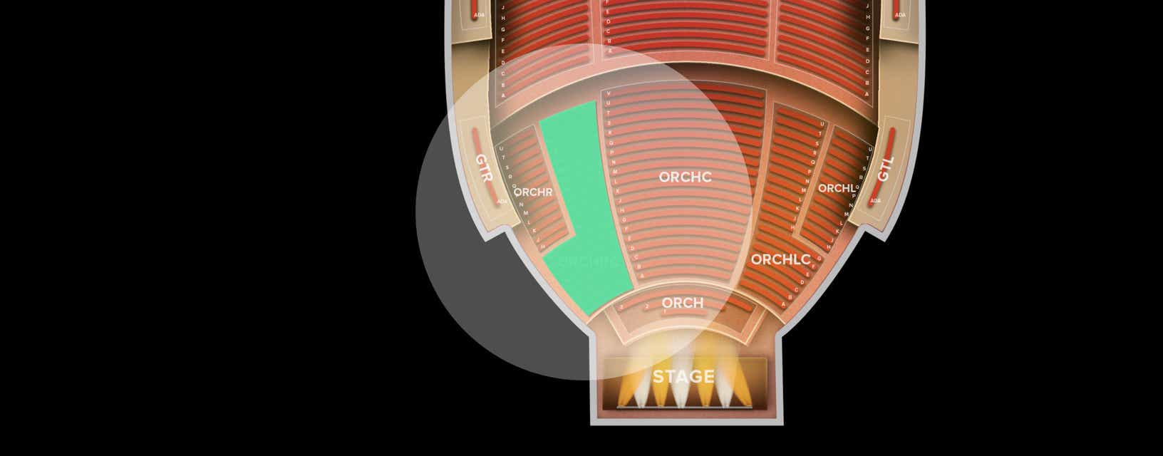 Seat view from Orchestra Right Center