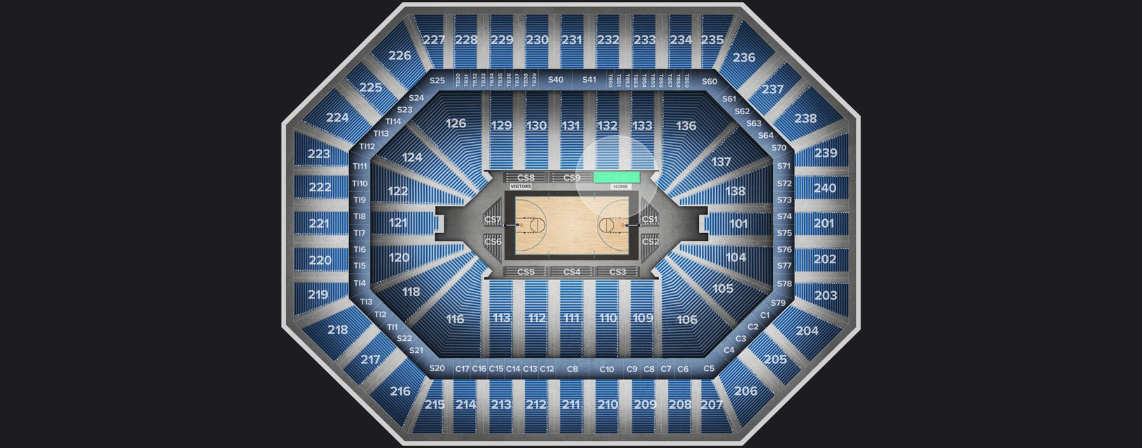 Seat view from Courtside