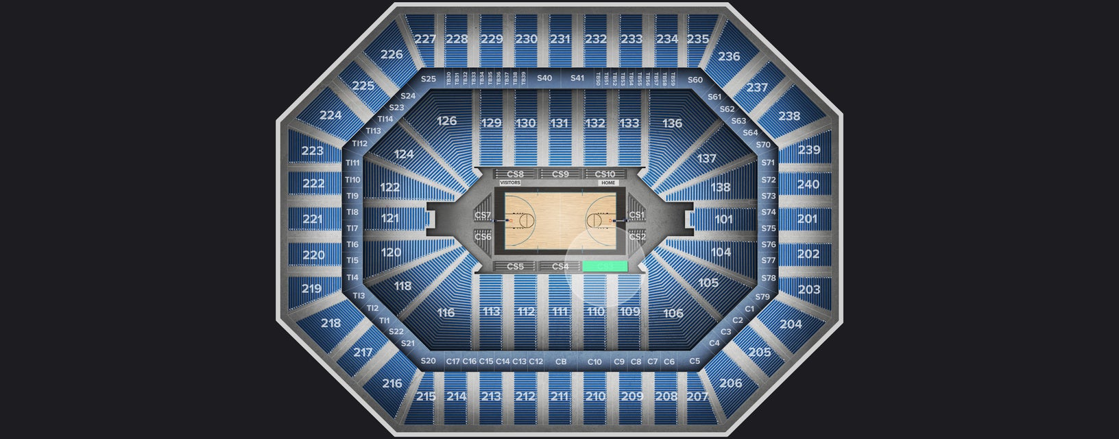 Seat view from Courtside