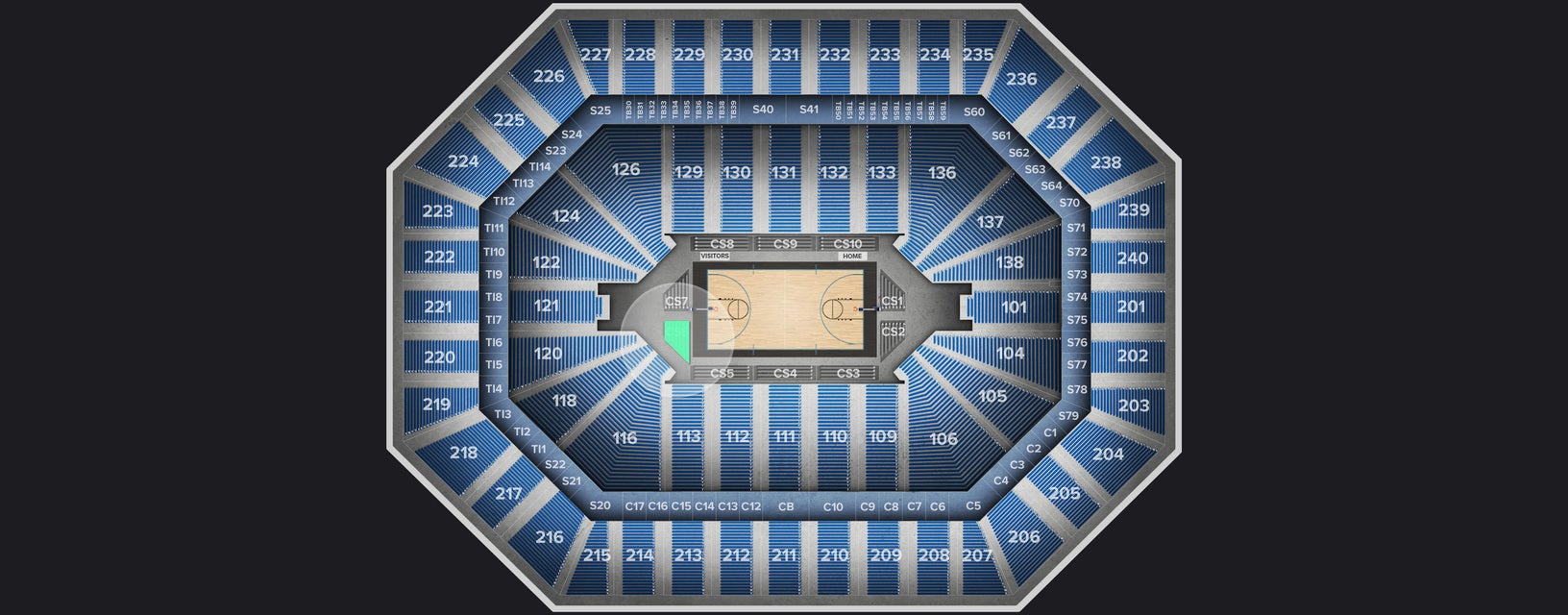 Seat view from Courtside