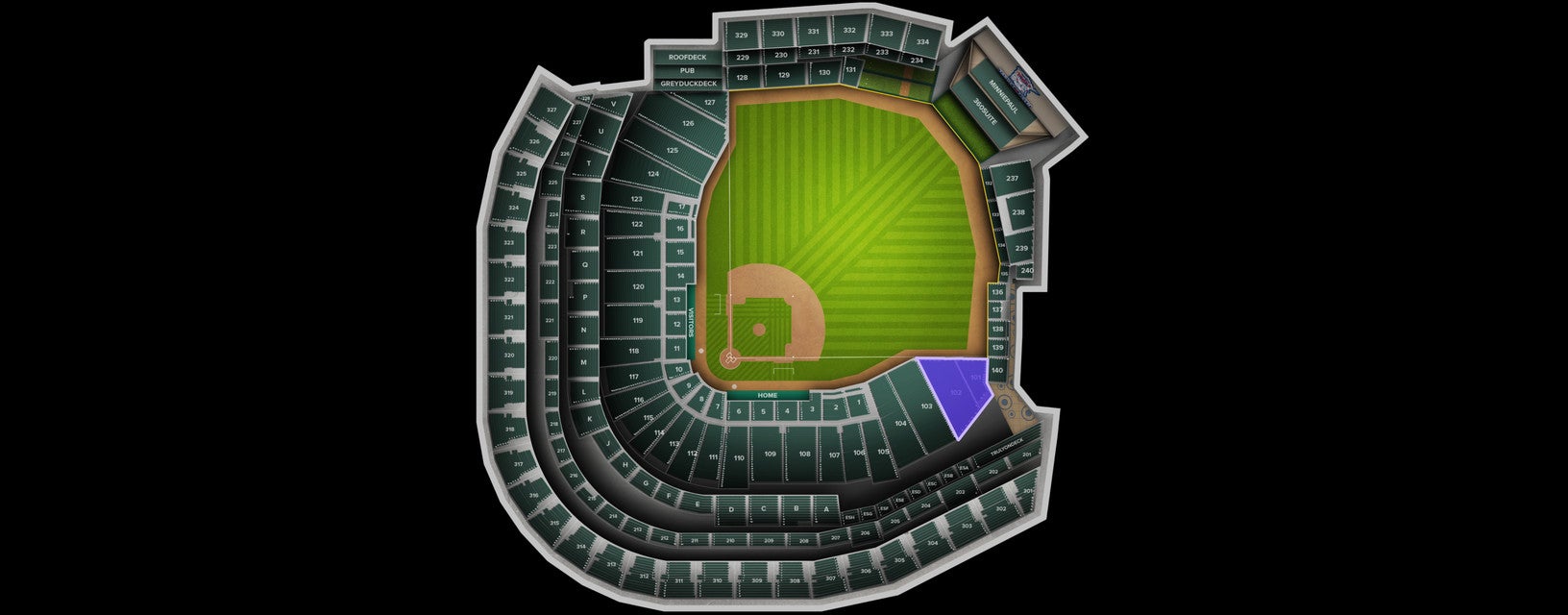 Seat view from RF Field Box