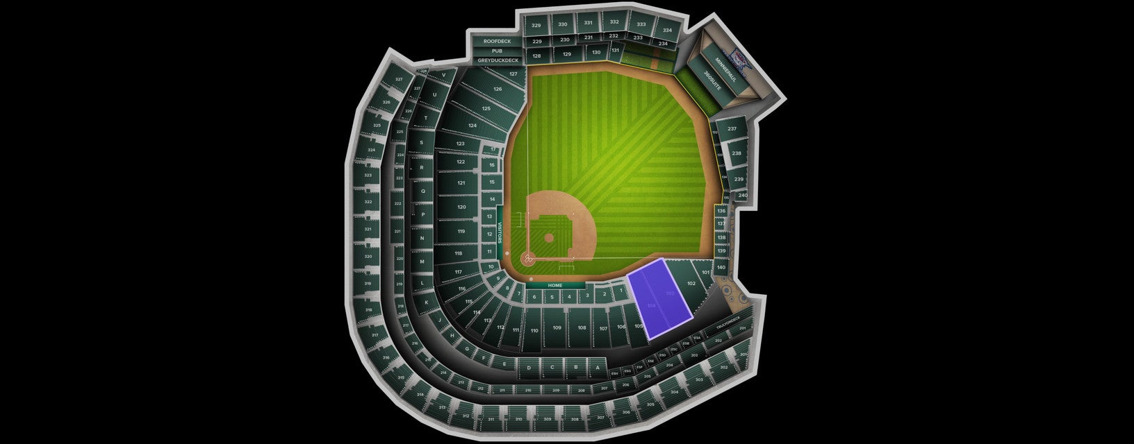 Seat view from RF Diamond Box