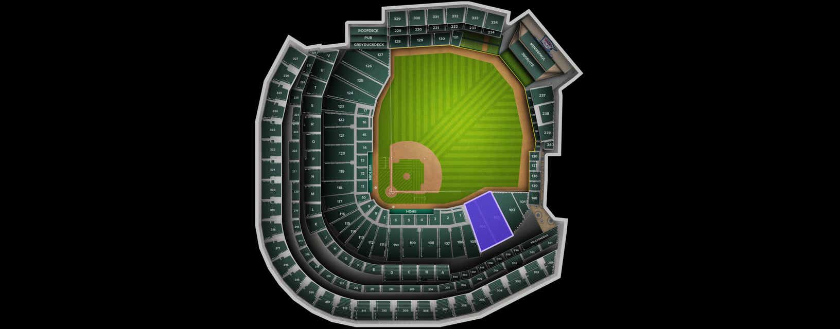 Seat view from RF Diamond Box