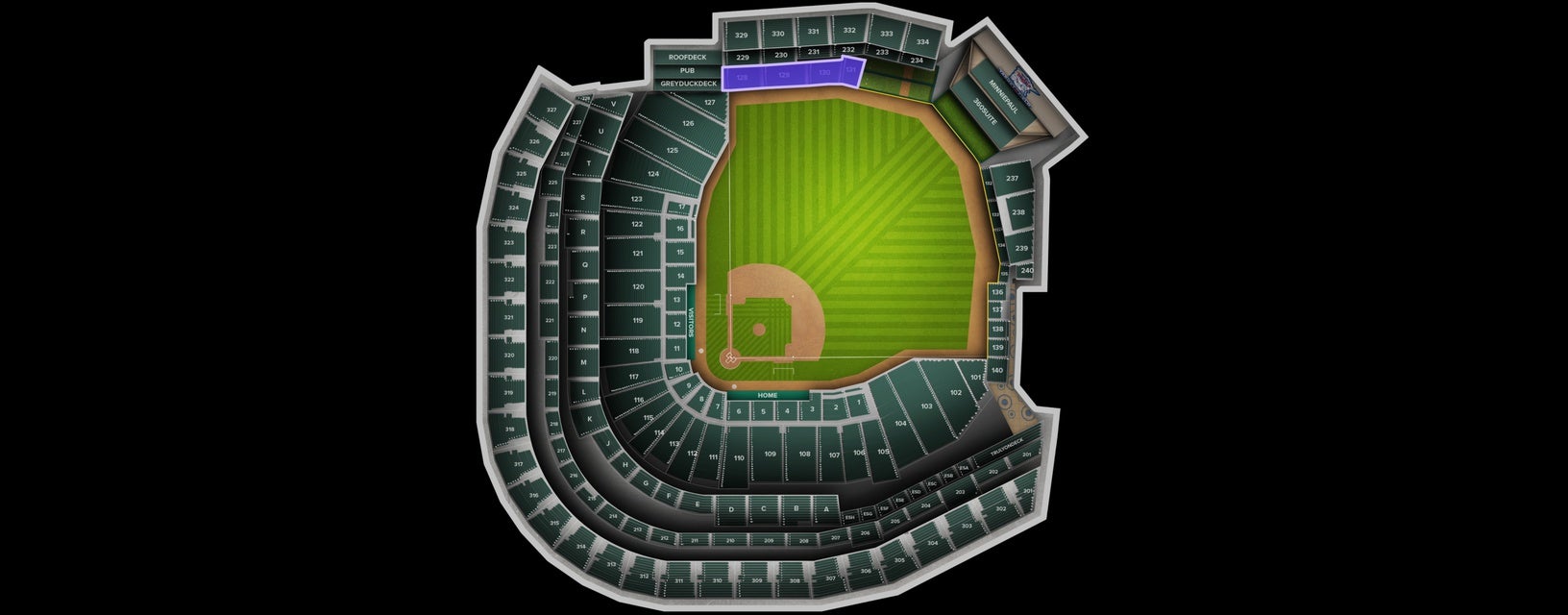 Seat view from Left Field Bleachers