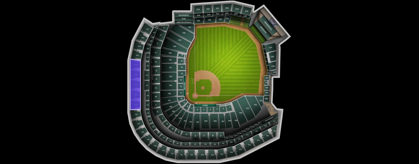 Seat view from 3B Upper Deck