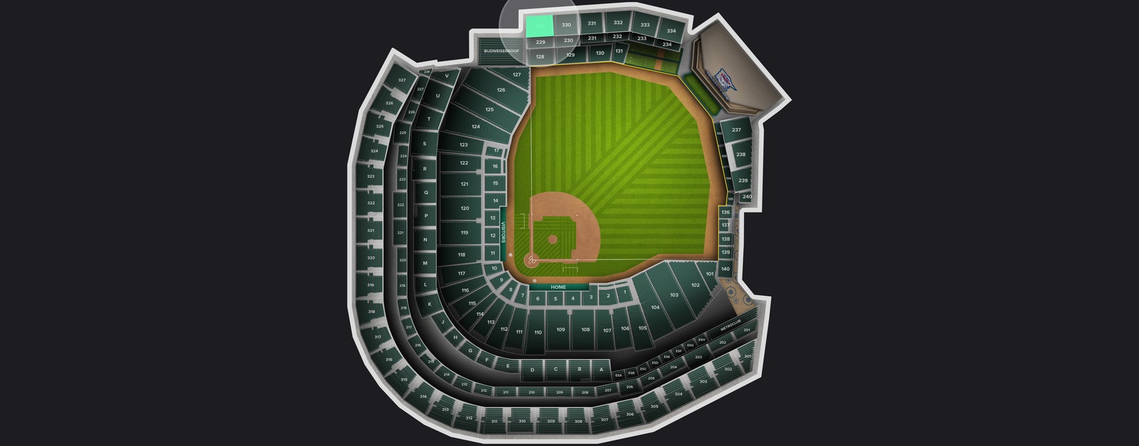 Seat view from Home Run Porch View