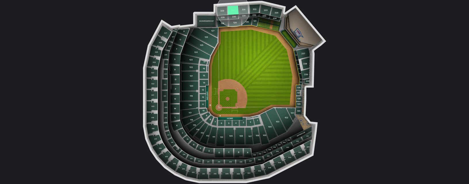 Seat view from Home Run Porch View