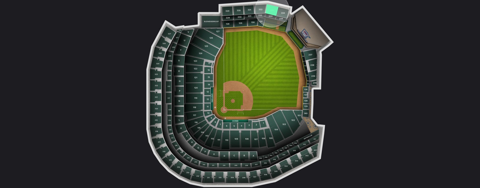 Seat view from Home Run Porch View
