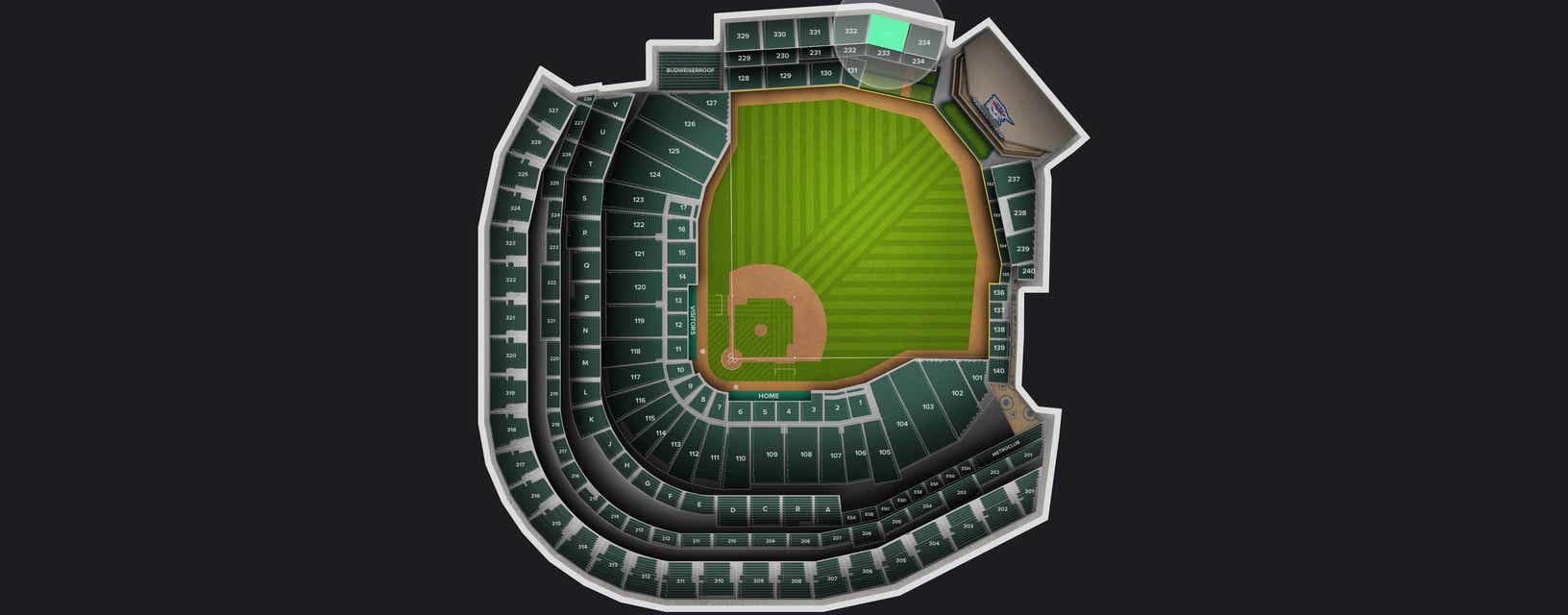 Seat view from Home Run Porch View