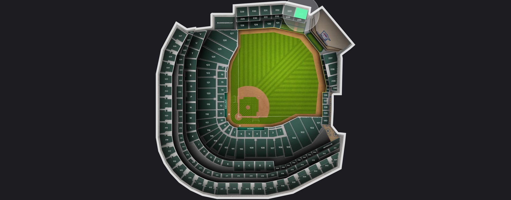 Seat view from Home Run Porch View
