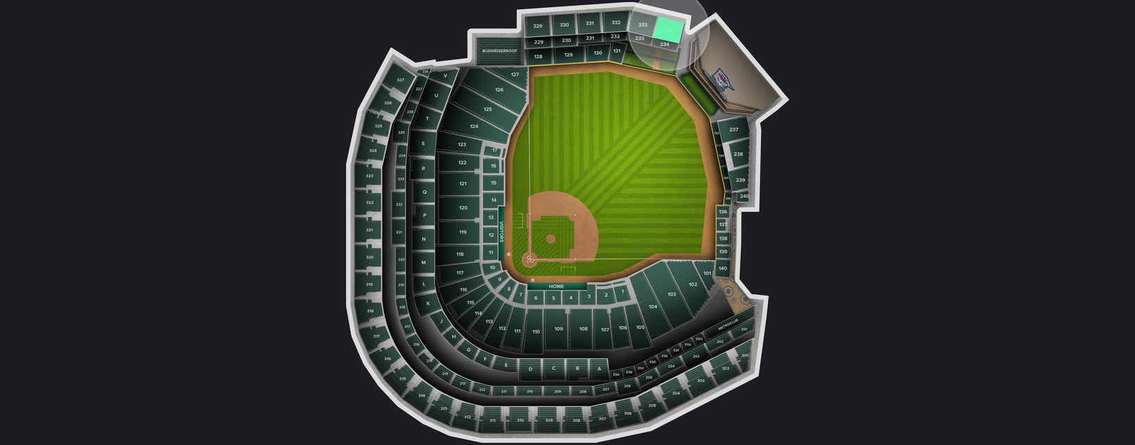 Seat view from Home Run Porch View
