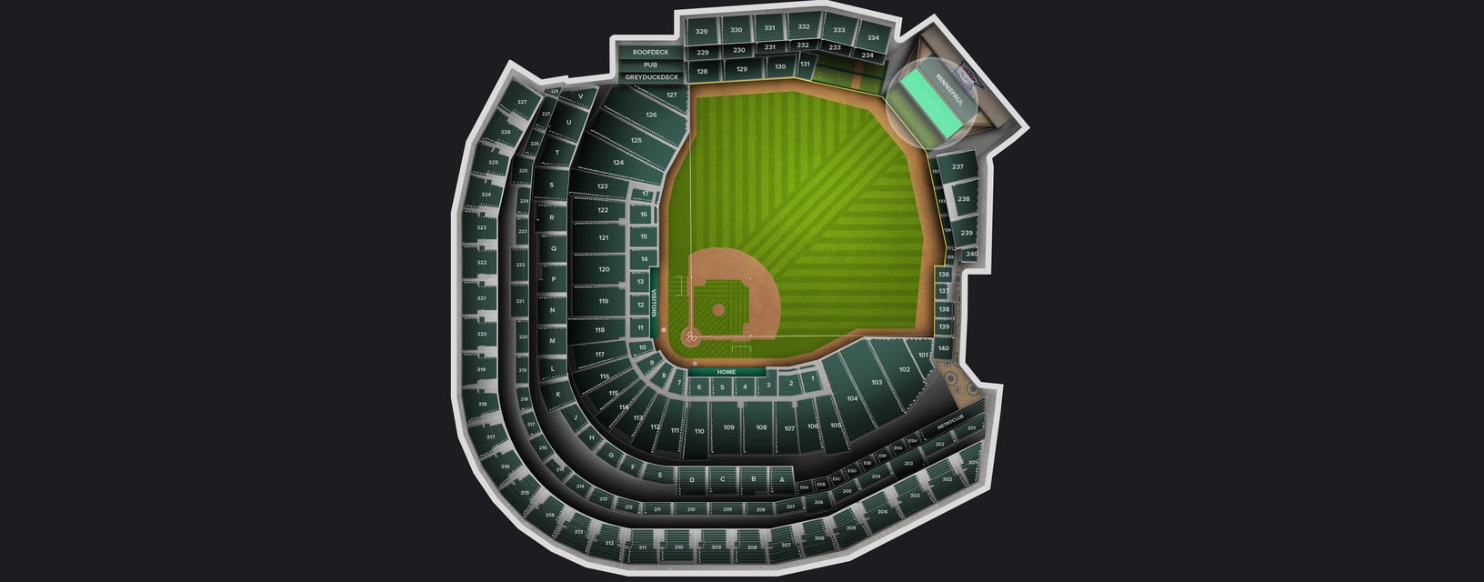 Seat view from 360 Suite