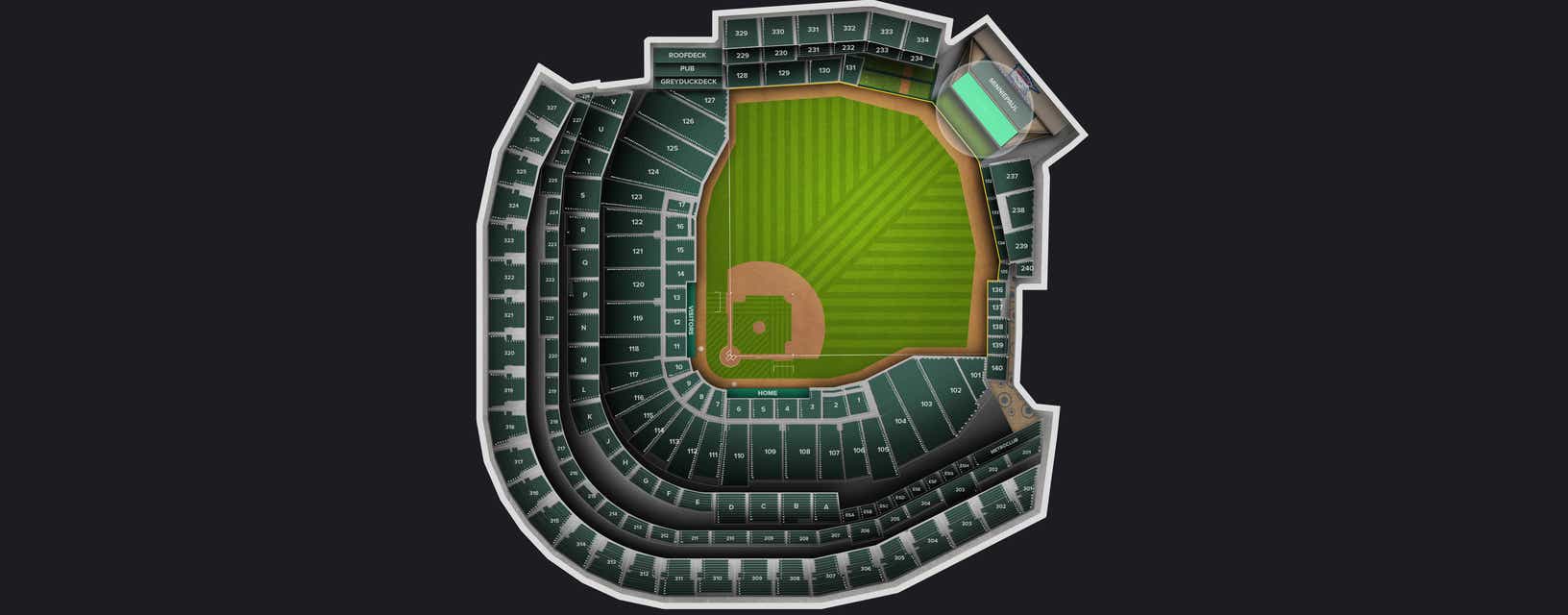 Seat view from 360 Suite
