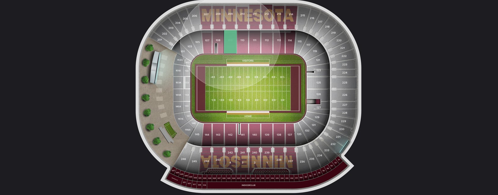 Seat view from Lower Sideline