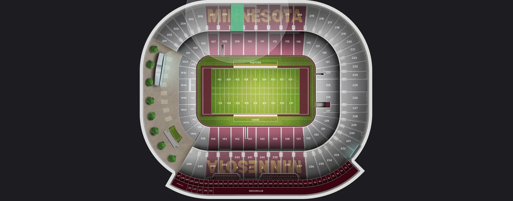 Seat view from Upper Sideline