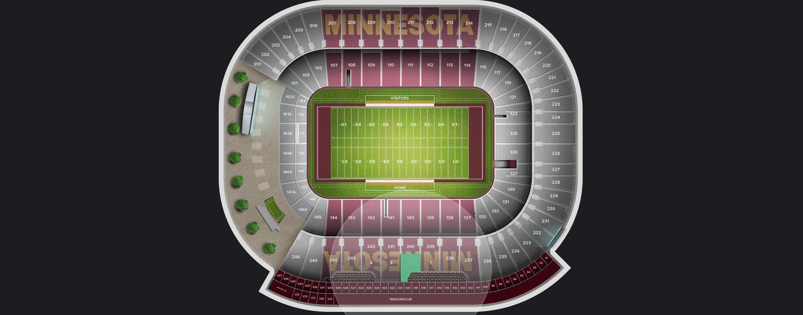 Seat view from Club