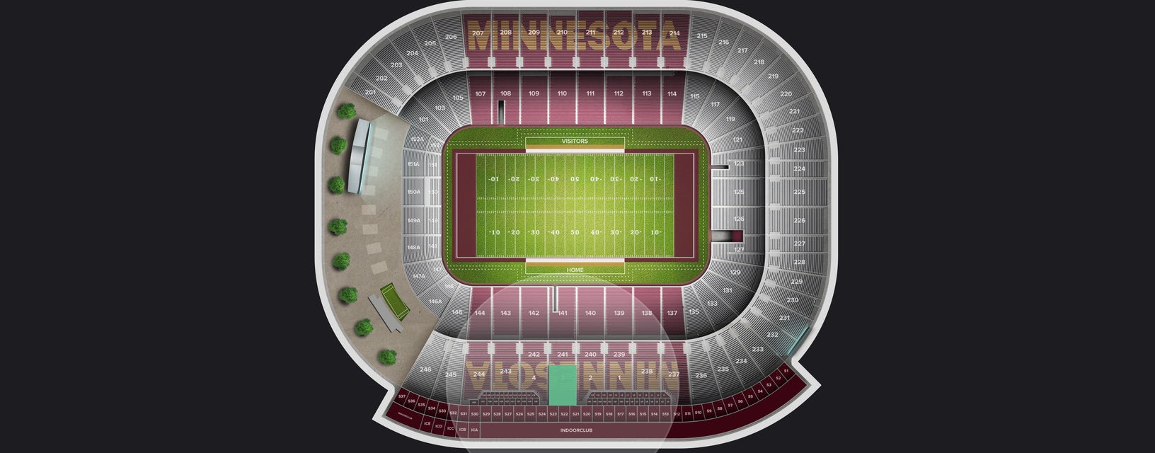 Seat view from Club