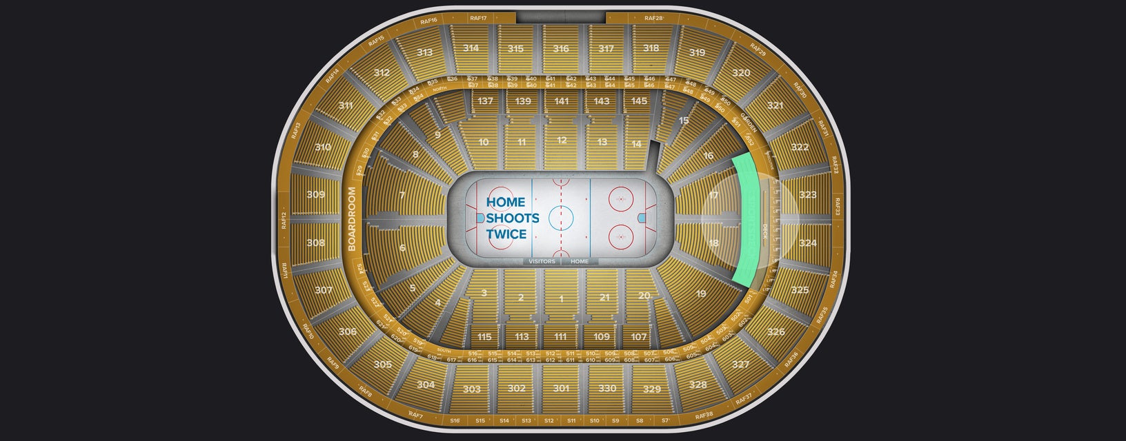 Seat view from Sportsdeck