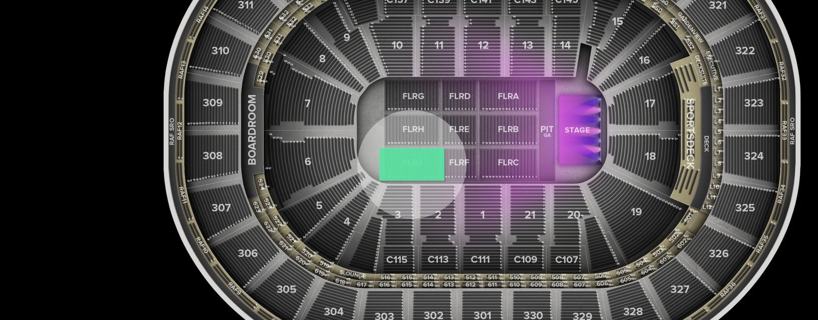 Seat view from Floor