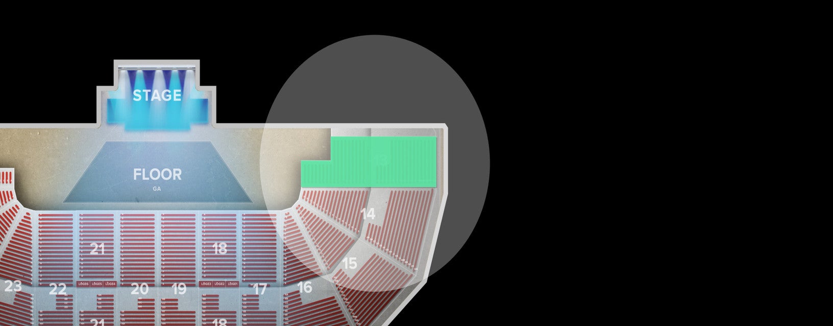 Seat view from Section