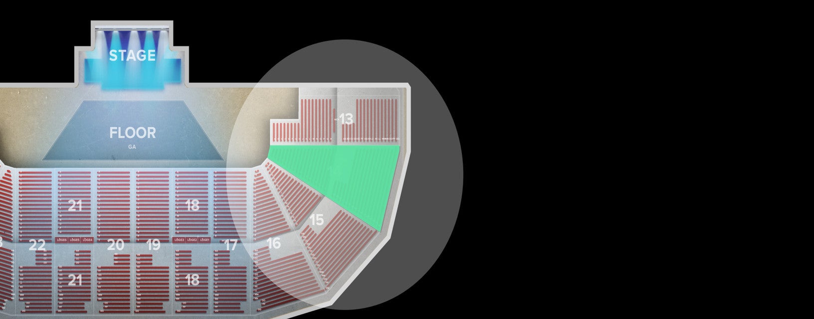 Seat view from Section