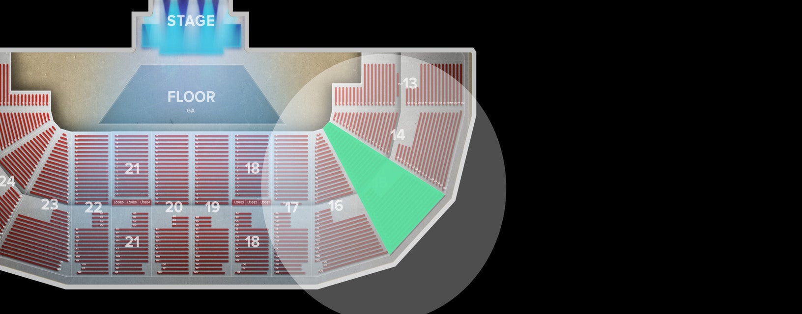 Seat view from Section