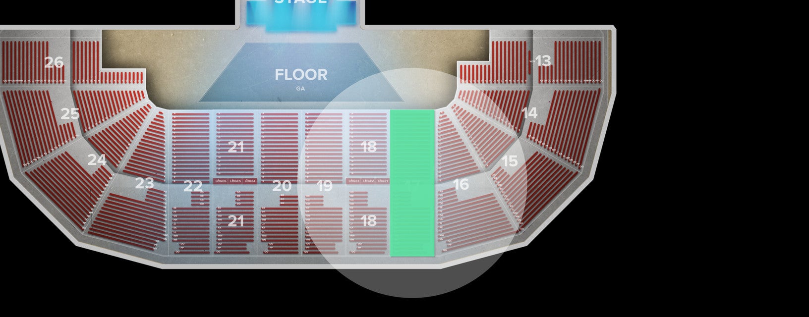 Seat view from Section