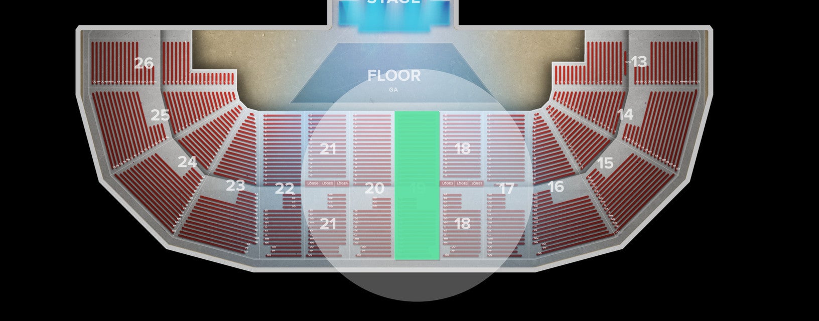 Seat view from Section