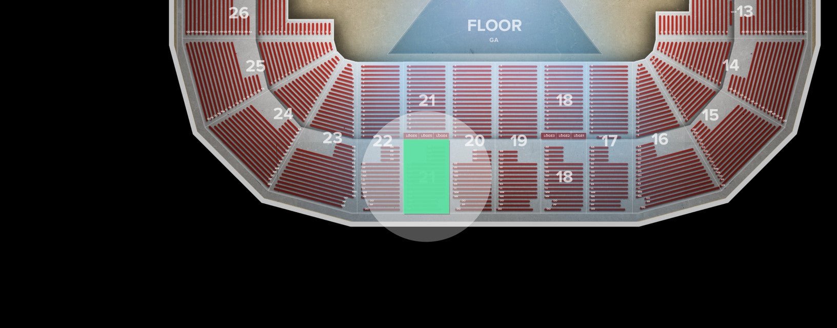 Seat view from Section