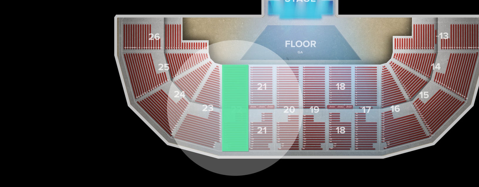 Seat view from Section