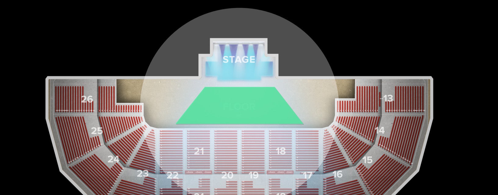 Seat view from FLOOR